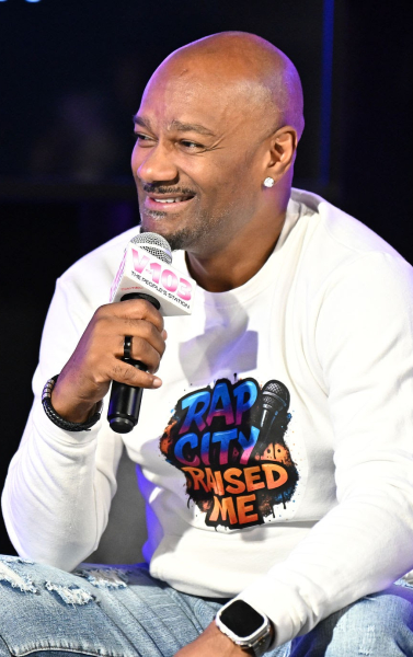 ATLANTA, GEORGIA - NOVEMBER 17: Radio personality Big Tigger visits "The Big Tigger Morning Show with Jazzy McBee" at Audacy Atlanta on November 17, 2025 in Atlanta, Georgia. (Photo by Paras Griffin/Getty Images)